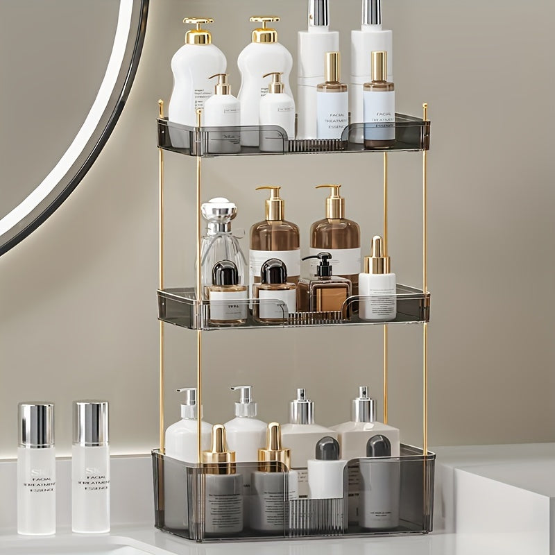 3-Tier Clear Bathroom/cosmetica Countertop Organizer