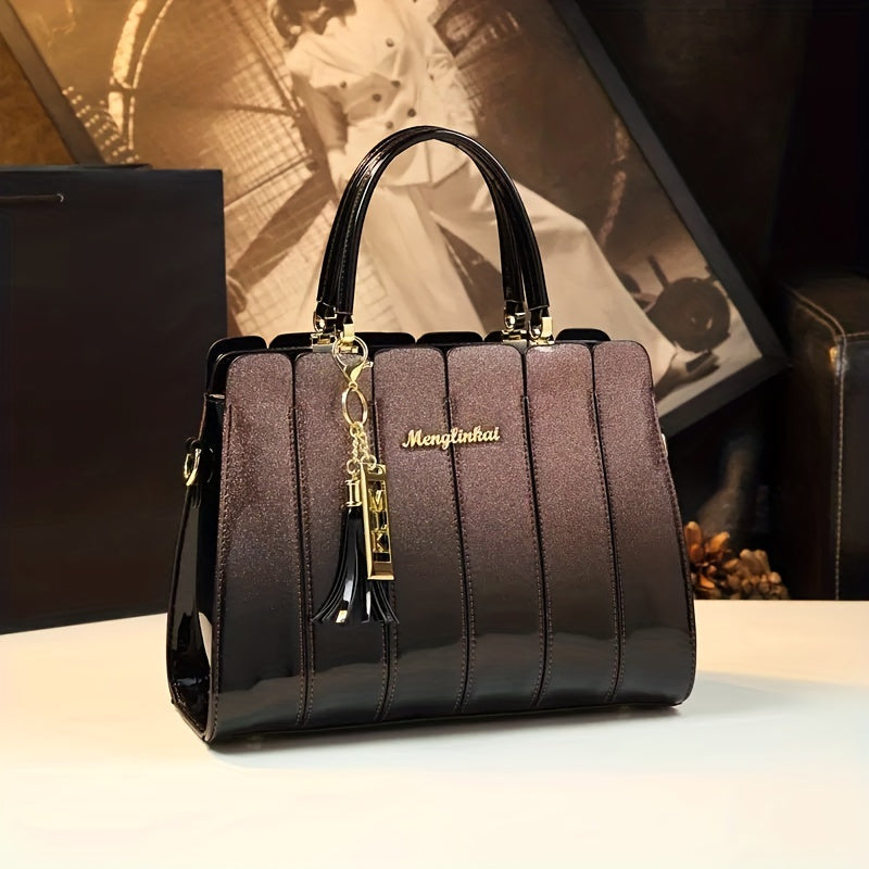Elegant Vintage Top Handle Luxe PU Leather handcrafted