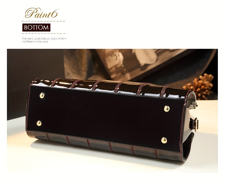 Elegant Vintage Top Handle Luxe PU Leather handcrafted