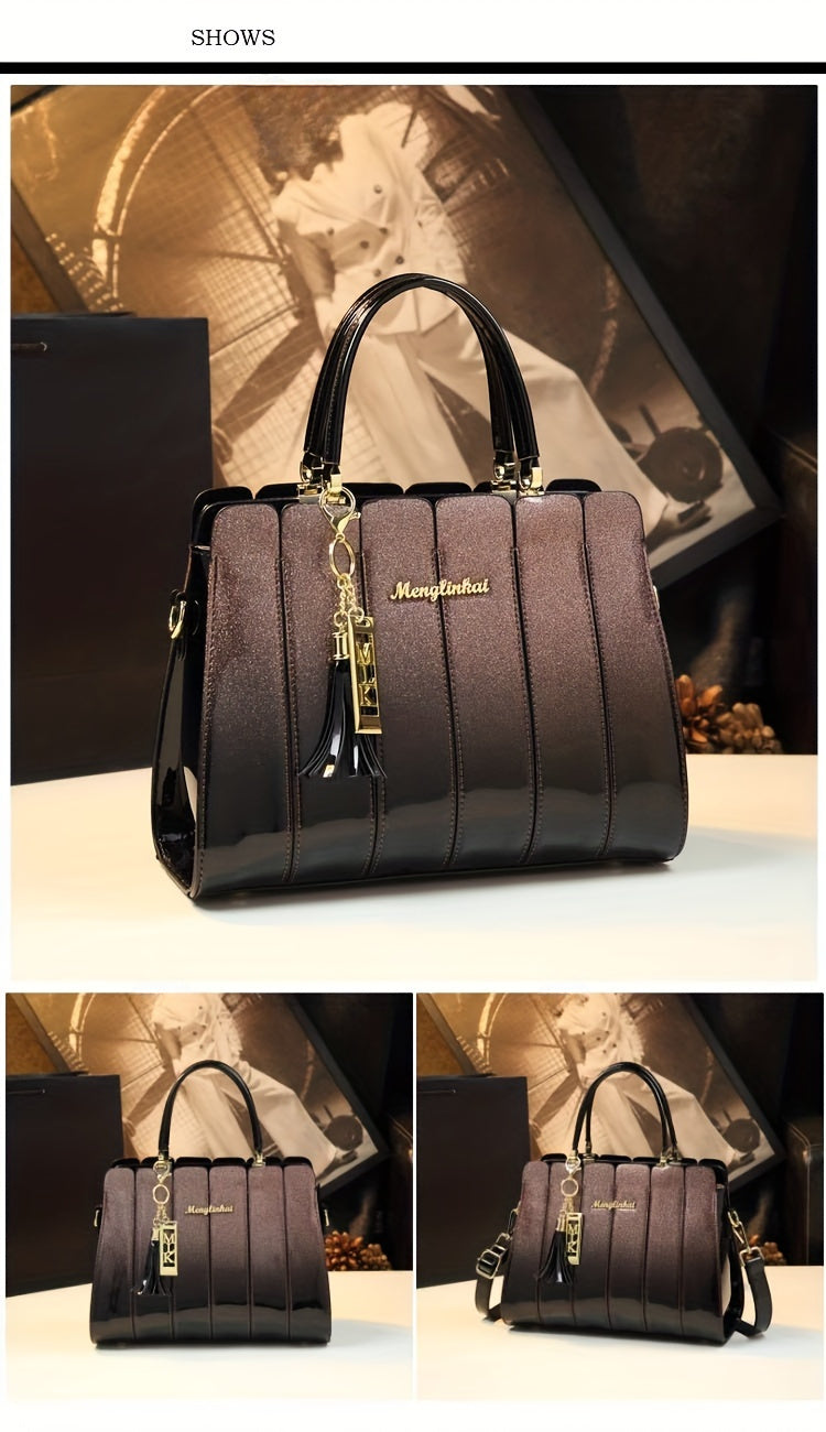 Elegant Vintage Top Handle Luxe PU Leather handcrafted