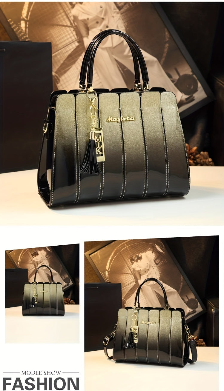 Elegant Vintage Top Handle Luxe PU Leather handcrafted