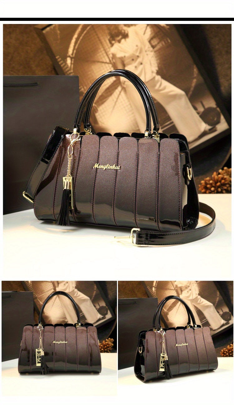 Elegant Vintage Top Handle Luxe PU Leather handcrafted