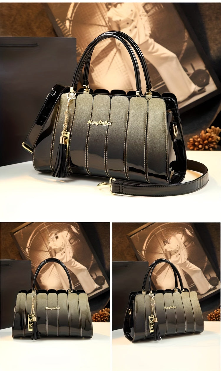 Elegant Vintage Top Handle Luxe PU Leather handcrafted