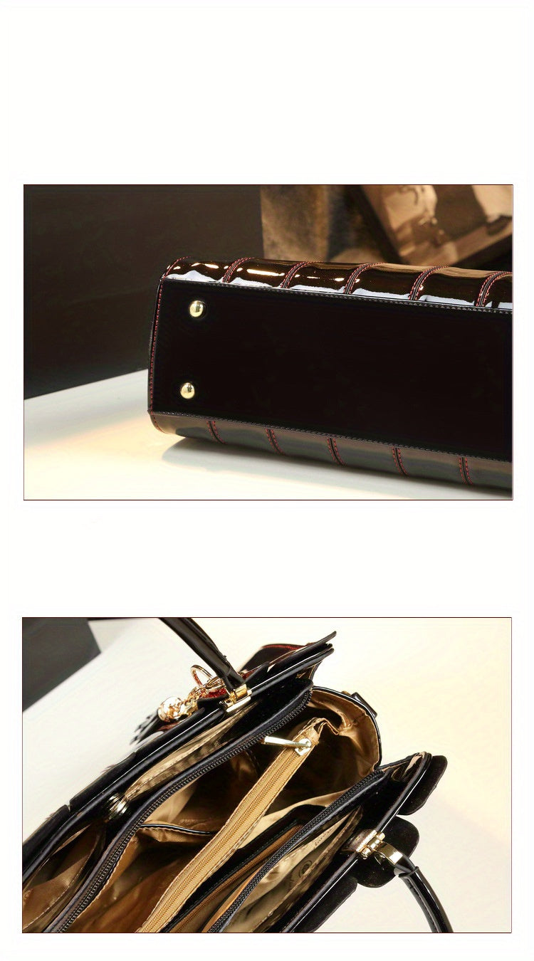 Elegant Vintage Top Handle Luxe PU Leather handcrafted