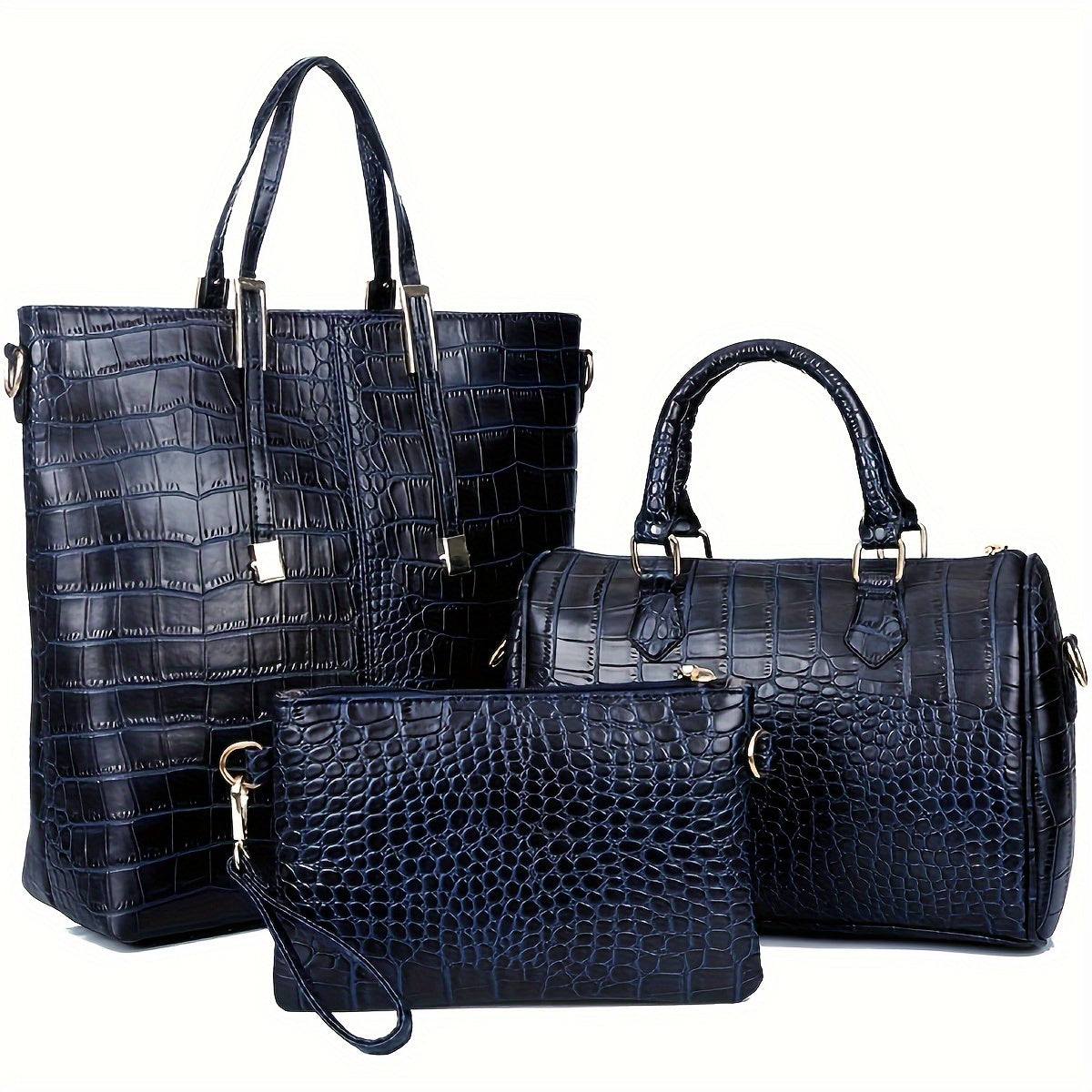 Golden Luxury Top Hand Crocodile leatherl Handbag
