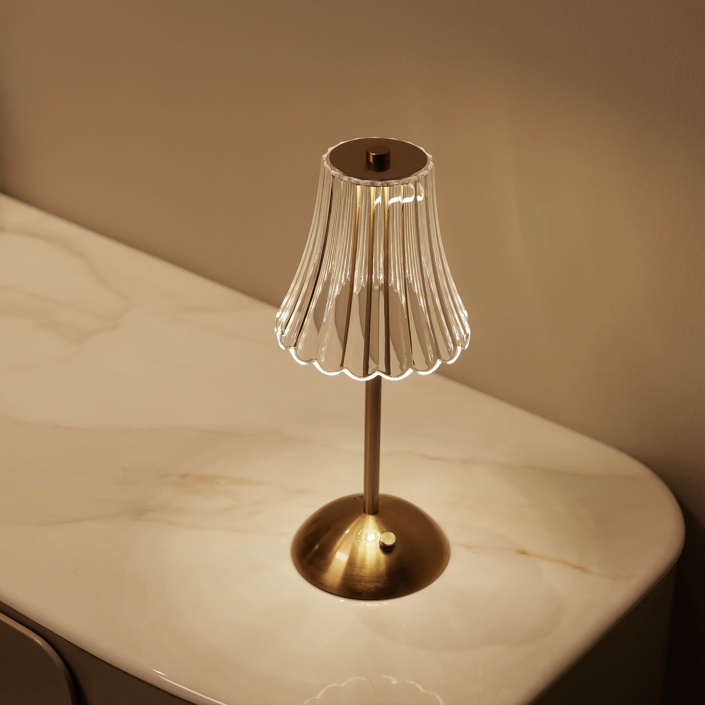 Tri-Tone Luxe Hotel Crystal Table Lamp