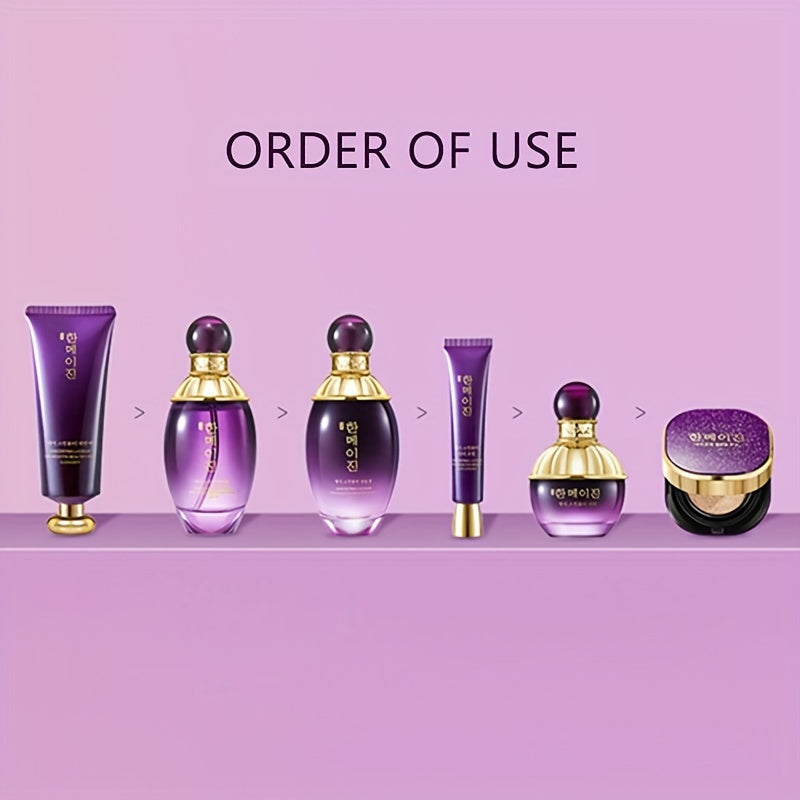 Korean Purple Ganoderma Facial Skincare Set 6pc