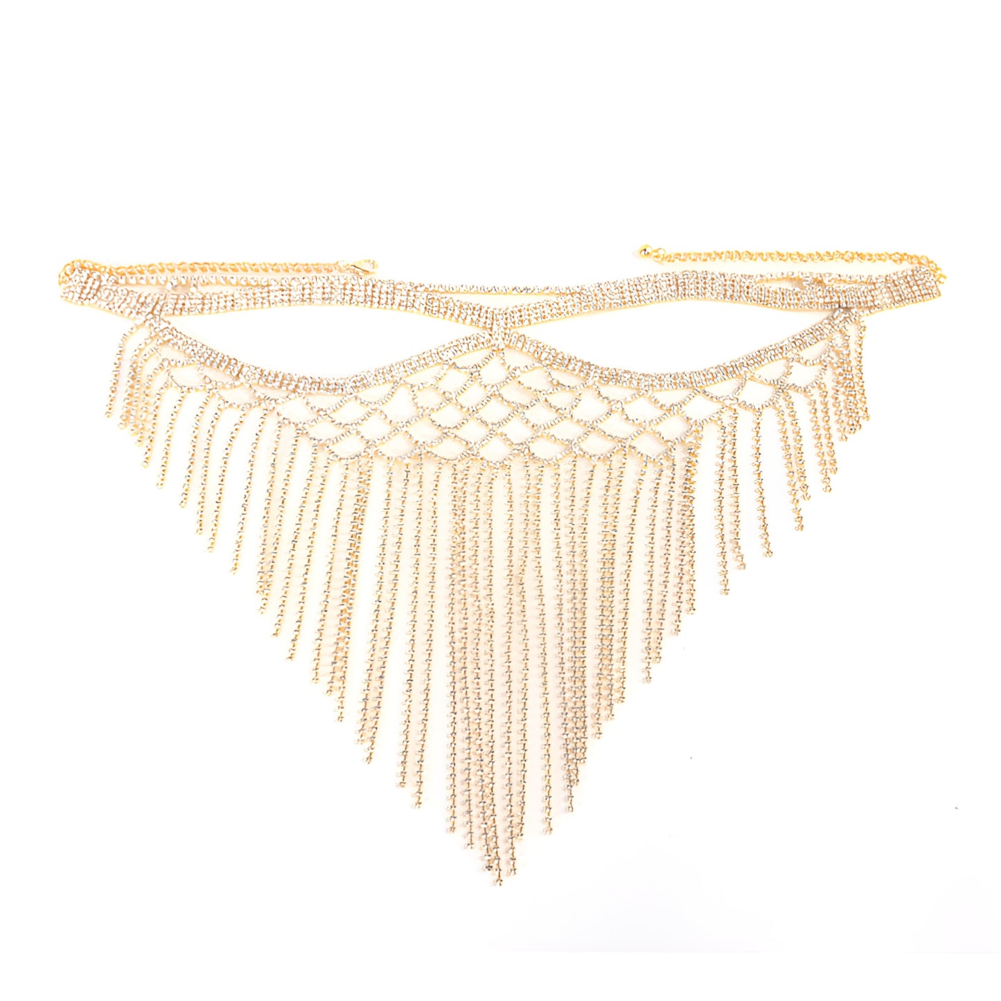Premium Luxury Jewelry Rhinestone Tassel Face Mask Chain