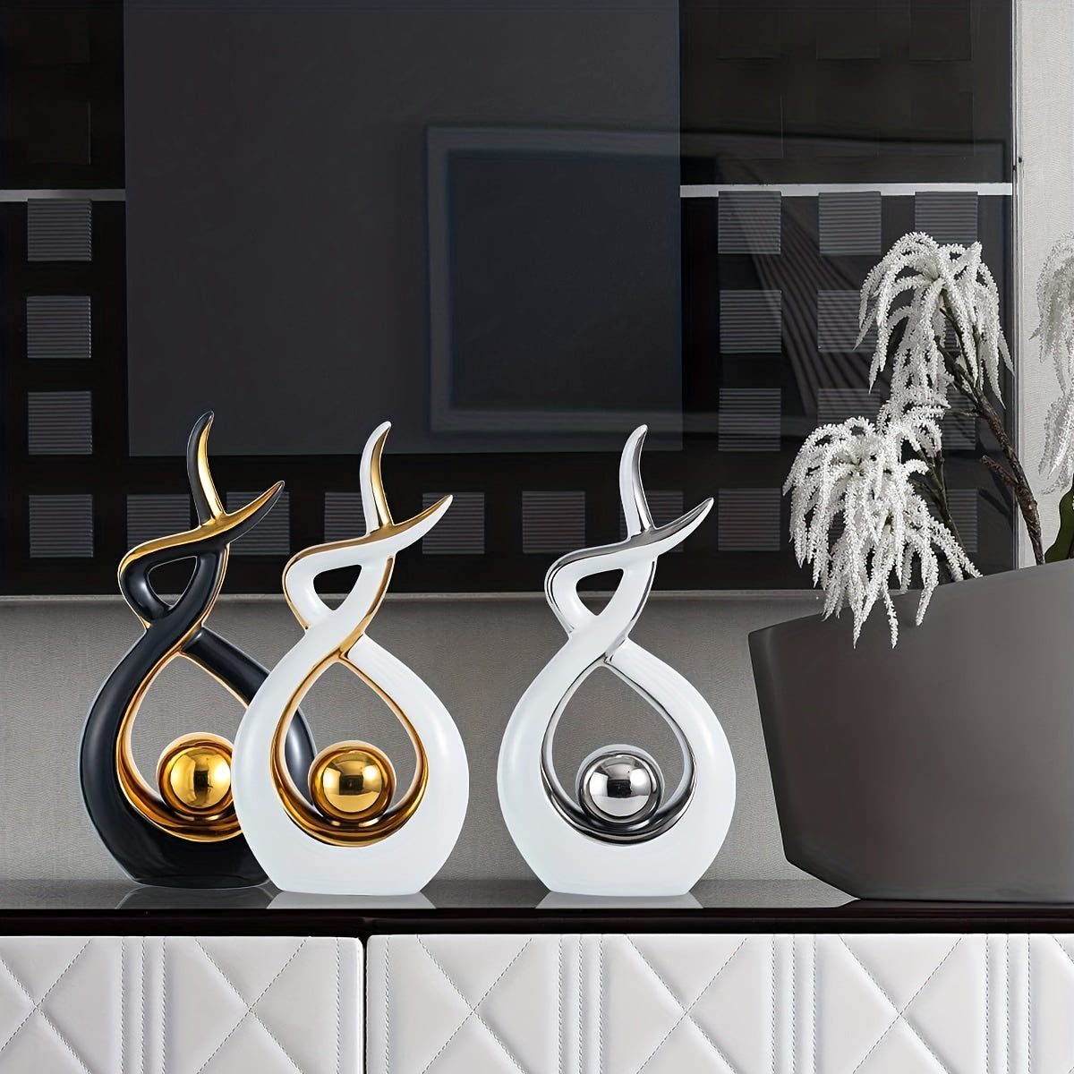 Home Decor Modern Abstract Art Ceramic Statue
