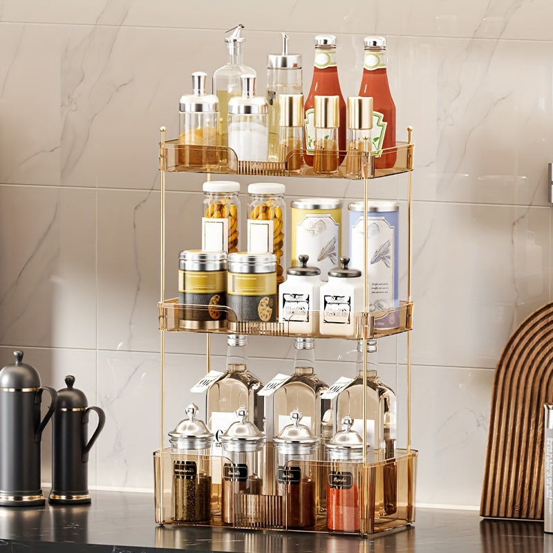 3-Tier Clear Bathroom/cosmetica Countertop Organizer