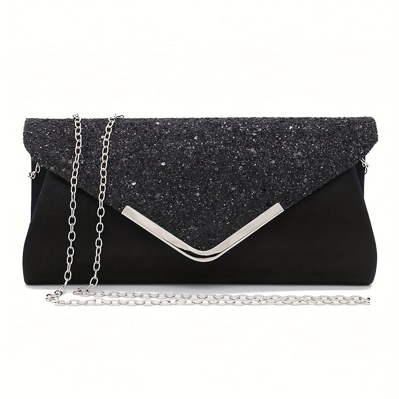 Elegant Set: Luxe Rhinestone Earrings, Necklace & Bracelet - Black, Shoulder Bag,