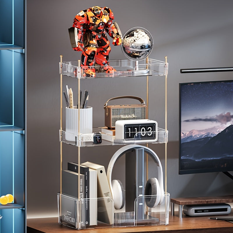 3-Tier Clear Bathroom/cosmetica Countertop Organizer