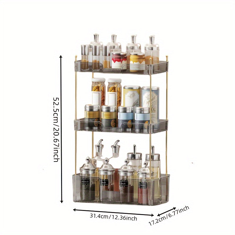 3-Tier Clear Bathroom/cosmetica Countertop Organizer