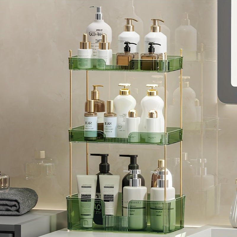 3-Tier Clear Bathroom/cosmetica Countertop Organizer