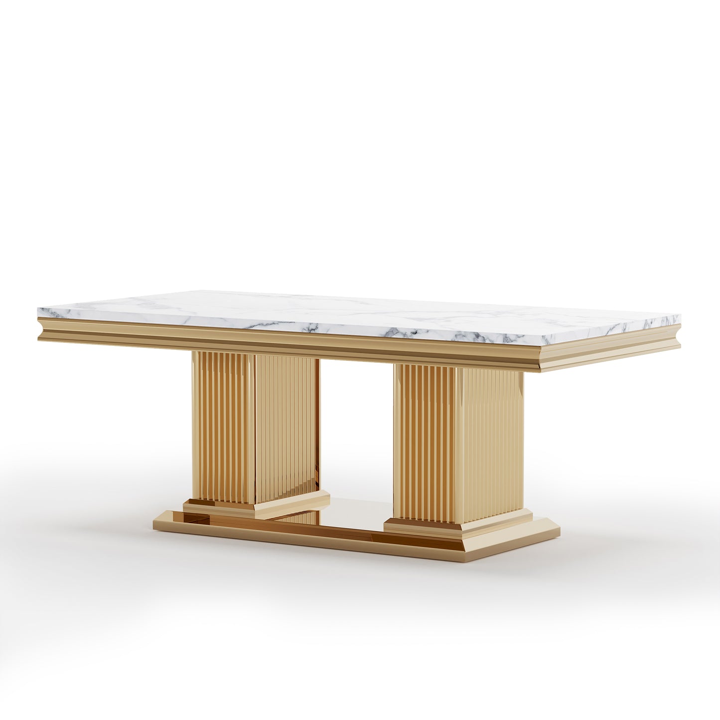 47'' Luxury Living Room Center Table with Marble Top. handcrafted high quality