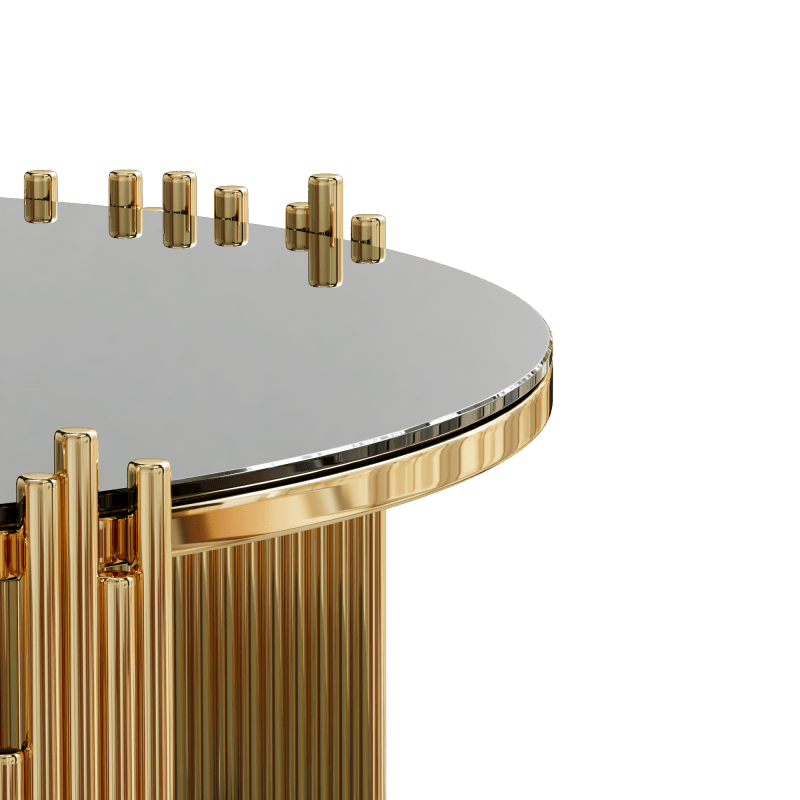 Acient light handcrafted luxury stylecircular table.