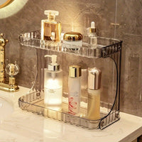 Double Layer Bathroom Storage Rack, 2 Tier Bathroom Organizer For Perfumes And Makeups, Skincare
