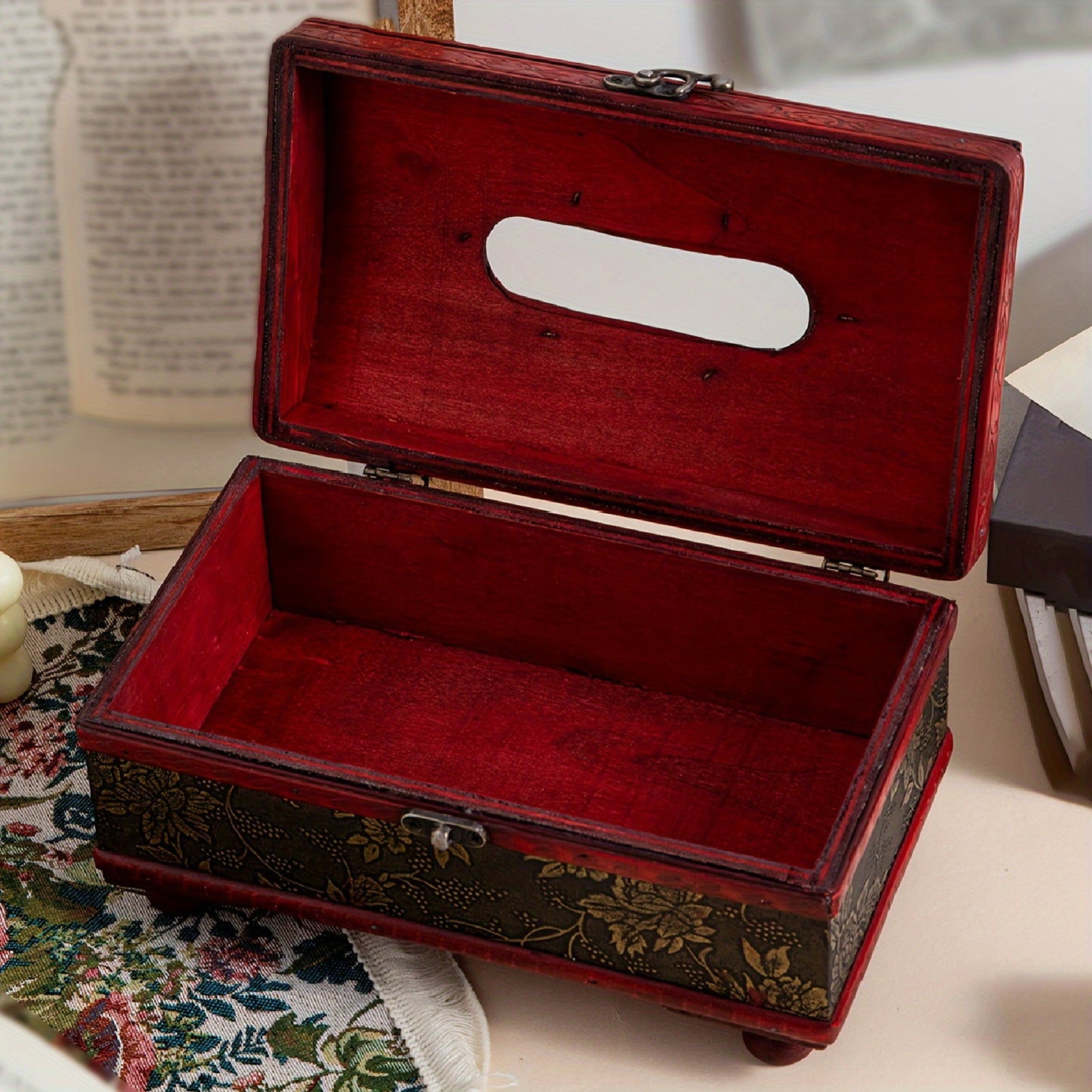 Arabic Solid Wood Tissue Box
