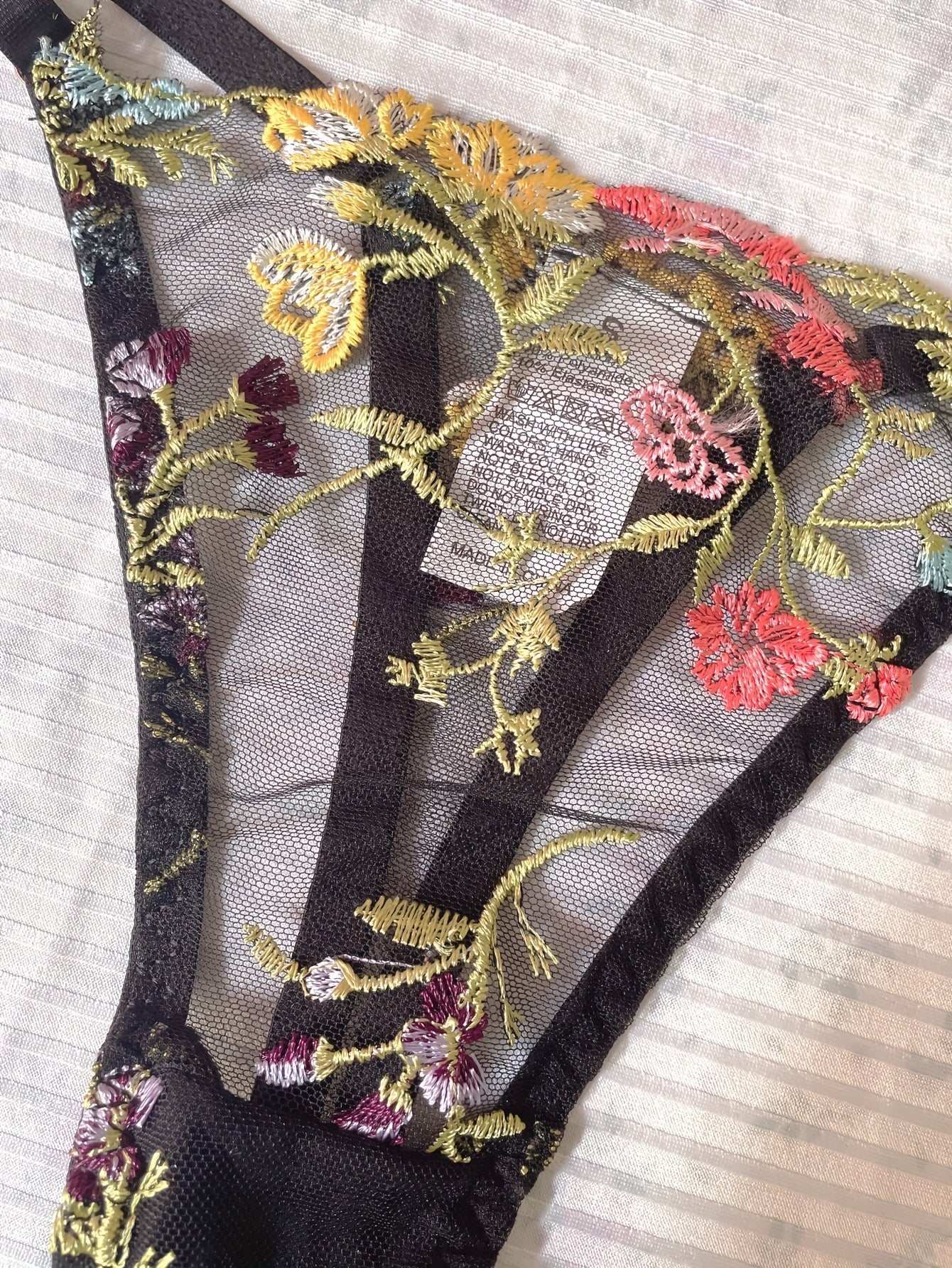 Romantic Luxury Floral Embroidery Lingerie Ensemble