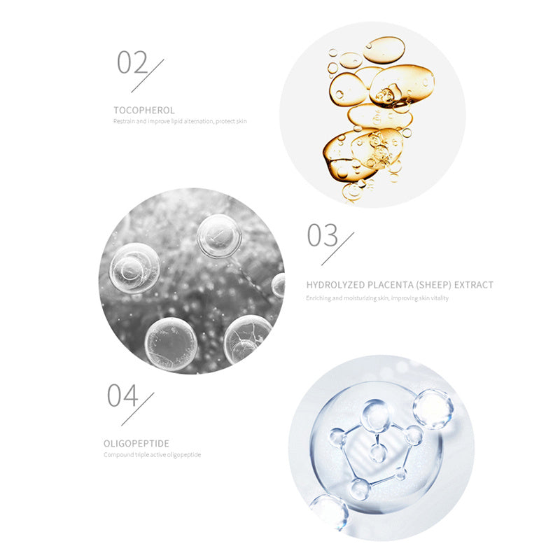 Young looking 30pcs/Box Placenta Moisturizer With Hyaluronic Acid,