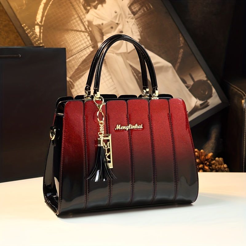 Elegant Vintage Top Handle  Luxe PU Leather handcrafted
