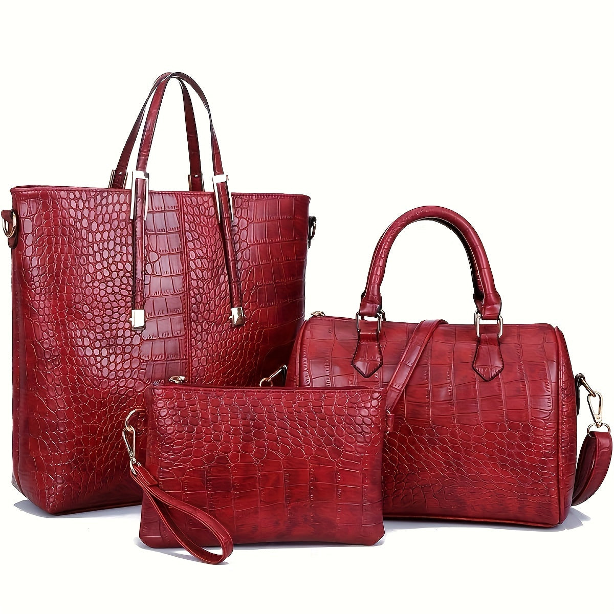 Golden Luxury Top Hand Crocodile leatherl Handbag