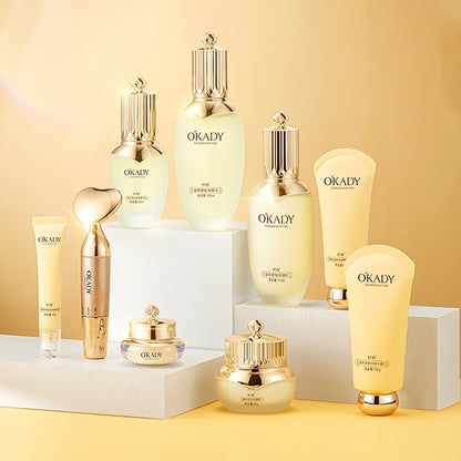 LUXE GOLD CHAMPAGNE OKADY Ginseng Skincare Set 9pc