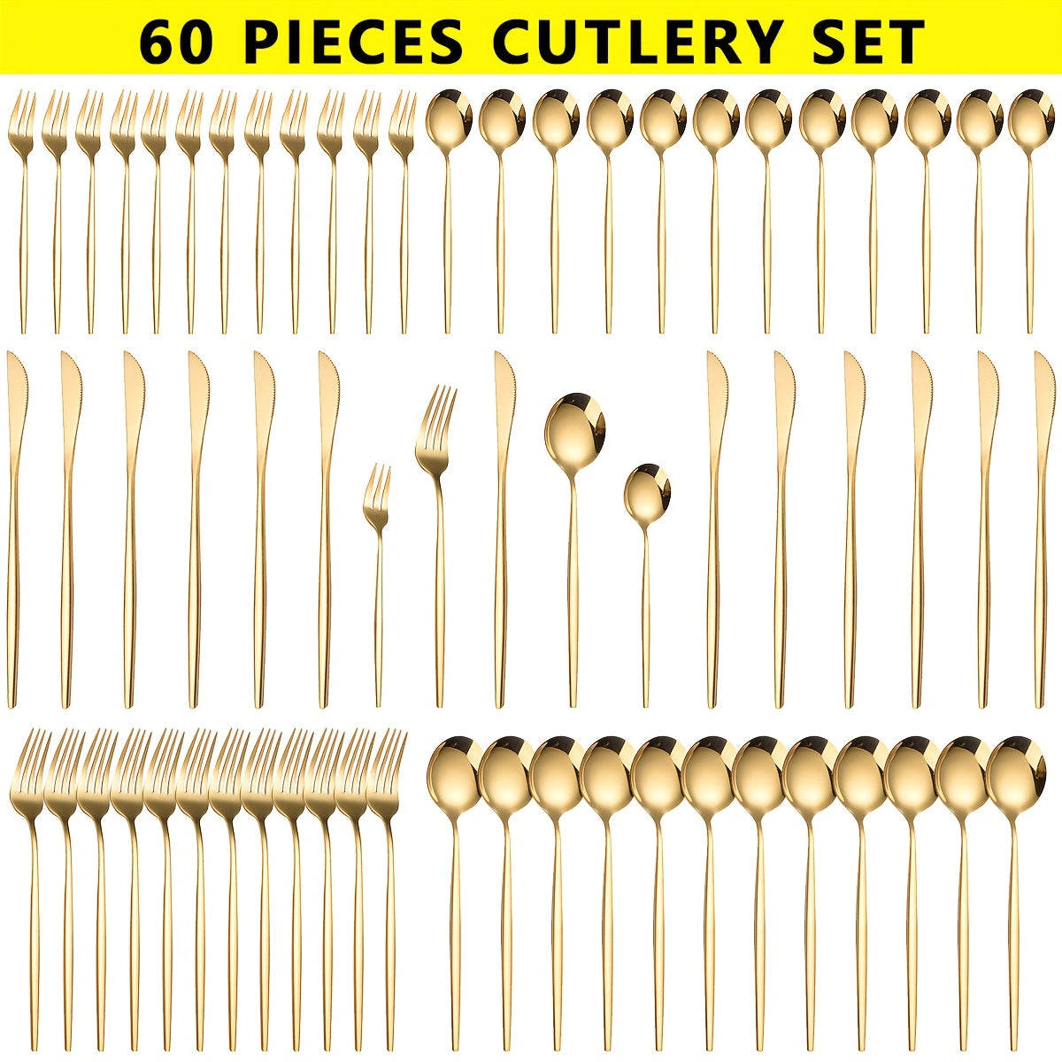 luxe Portuguese Main Five-Piece 60pcs Stainless Steel