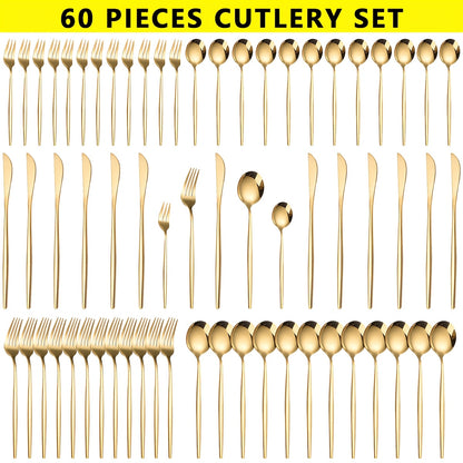 luxe Portuguese Main Five-Piece 60pcs Stainless Steel