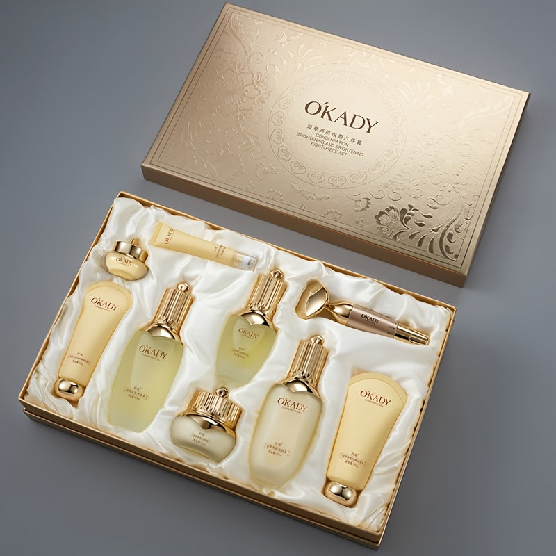LUXE GOLD CHAMPAGNE OKADY Ginseng Skincare Set 9pc