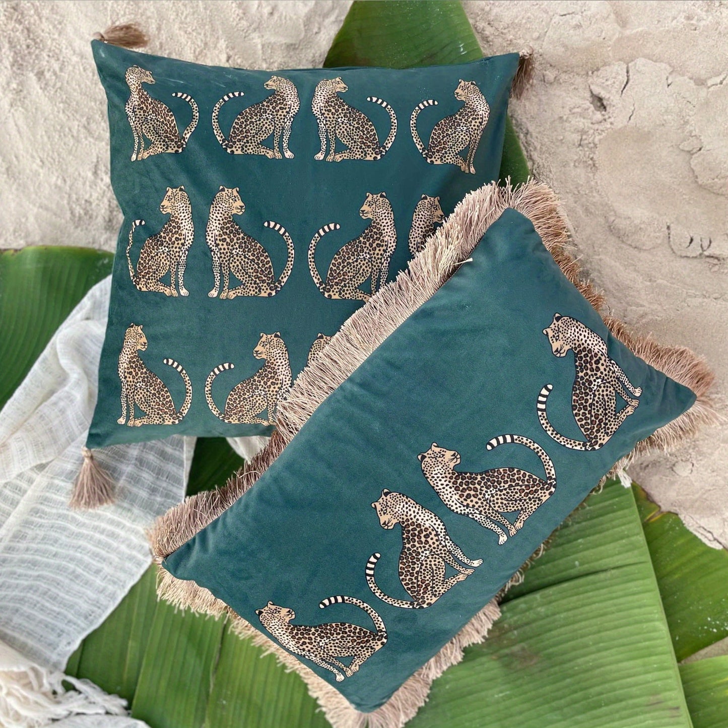 Luxury Meets Comfort: Elegant Dutch Leopard Throw Pillow