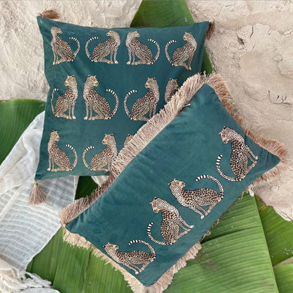 Luxury Meets Comfort: Elegant Dutch Leopard Throw Pillow