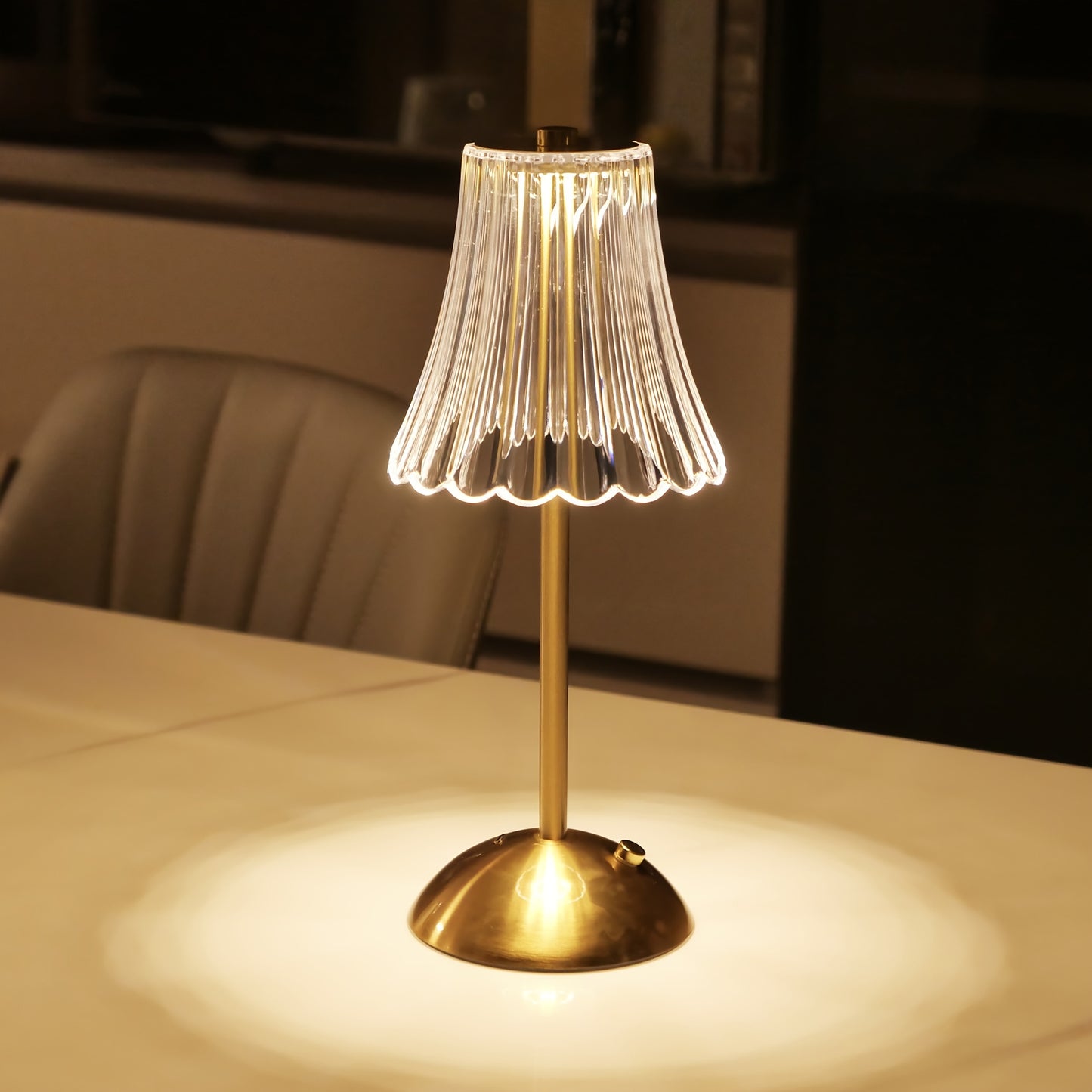 Tri-Tone Luxe Hotel Crystal Table Lamp