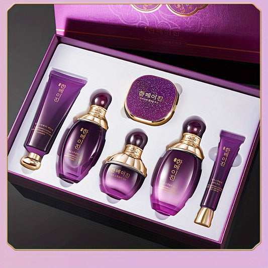 Korean Purple Ganoderma Facial Skincare Set 6pc