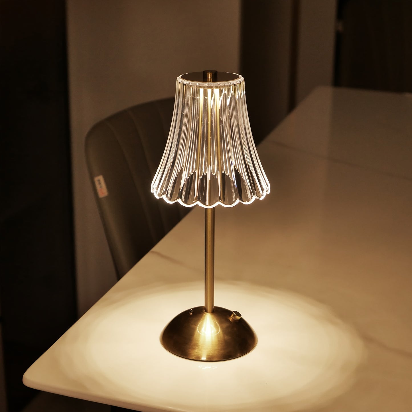 Tri-Tone Luxe Hotel Crystal Table Lamp