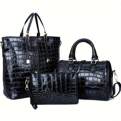 Golden Luxury Top Hand Crocodile leatherl Handbag