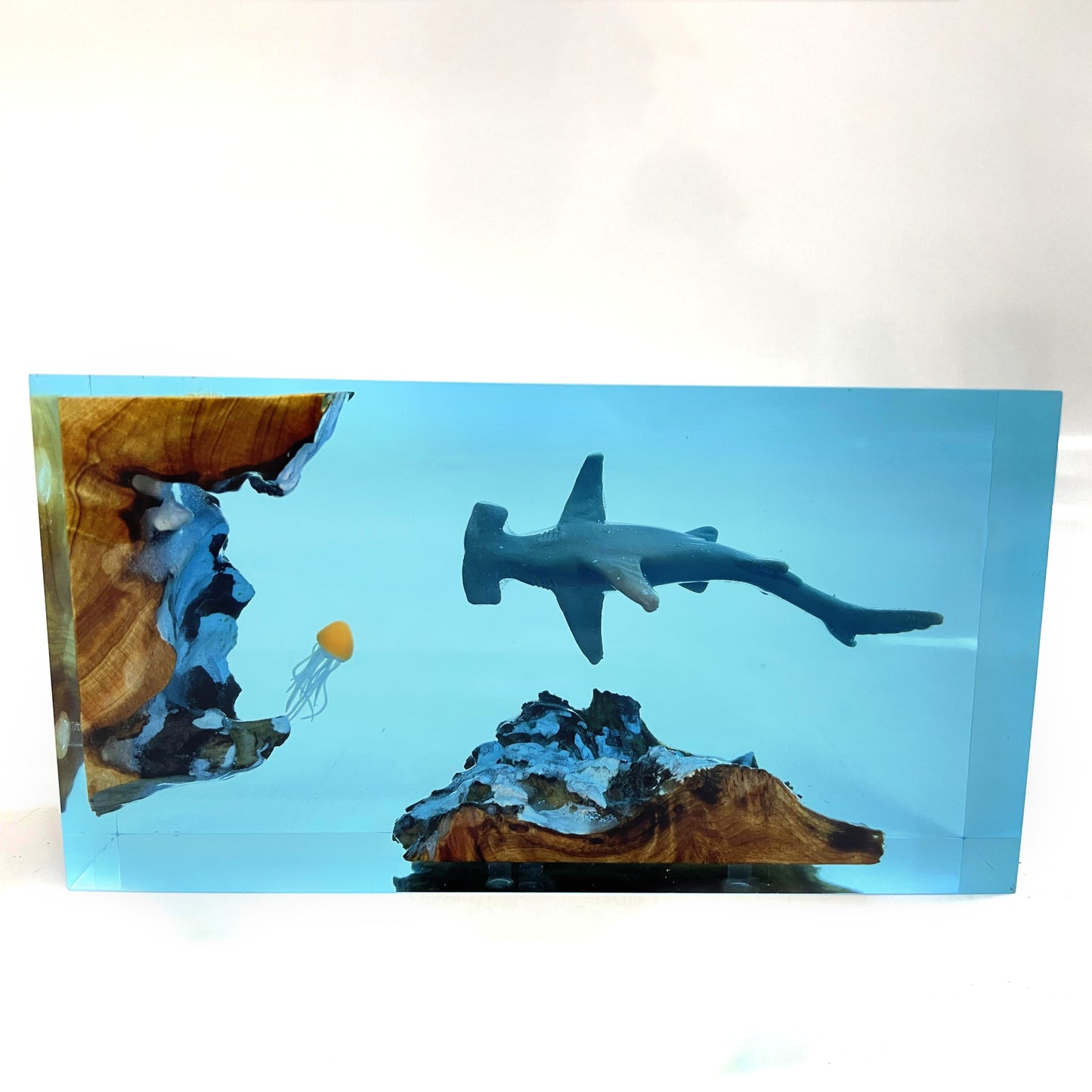 Unique Handmade Shark & Jellyfish Resin Lamp