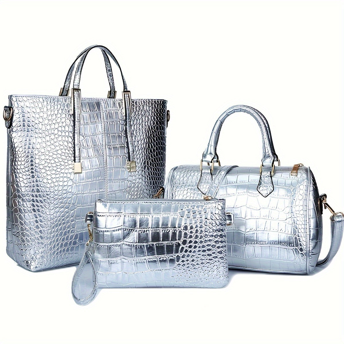 Golden Luxury Top Hand Crocodile leatherl Handbag