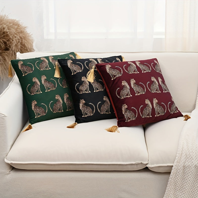 Luxury Meets Comfort: Elegant Dutch Leopard Throw Pillow