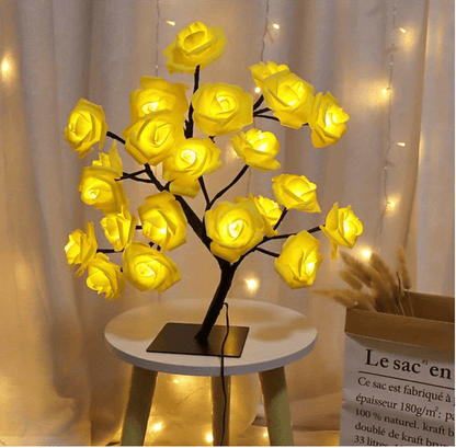 Rose Flower Table Lamps - Romantic Fairy Lights with 24 LEDs