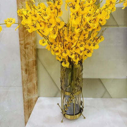 Luxury Metal Flower Vase European Style