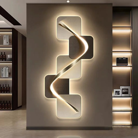 luxury Italian entrance hall decoration painting LED