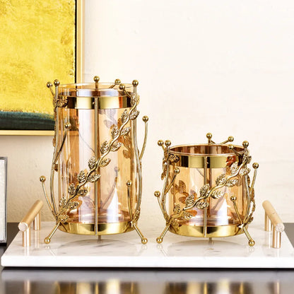 Luxury Metal Flower Vase European Style