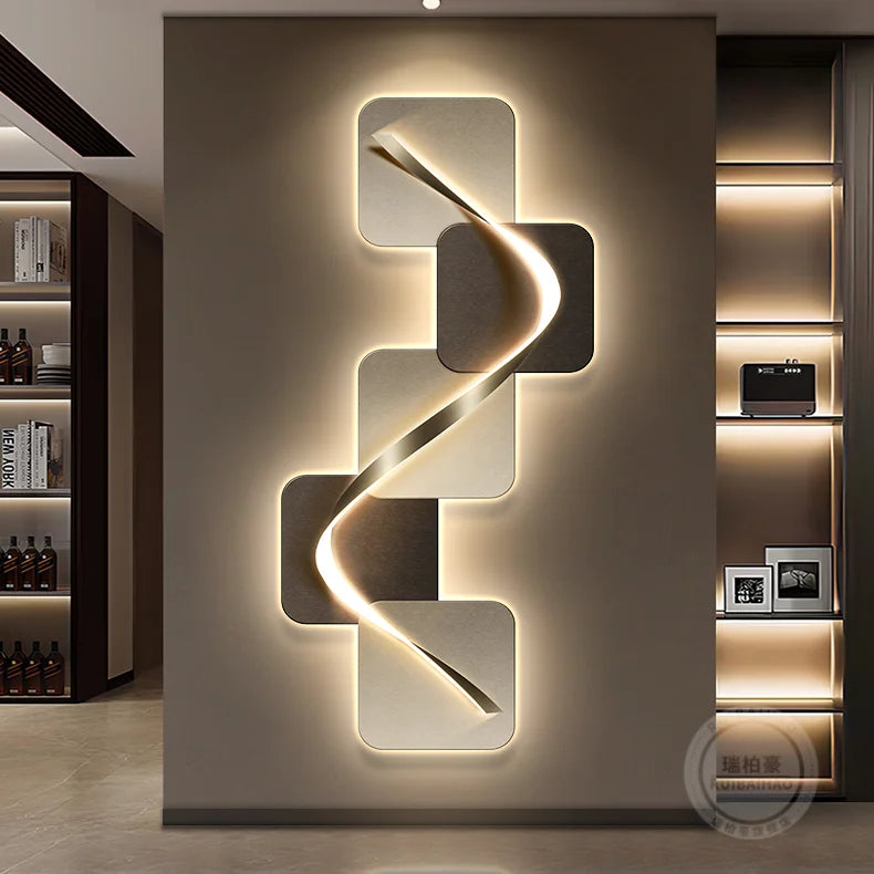 luxury Italian entrance hall decoration painting LED