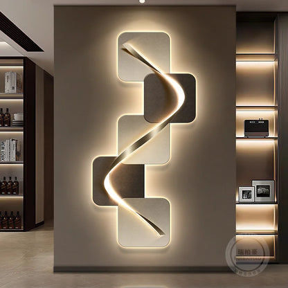 luxury Italian entrance hall decoration painting LED