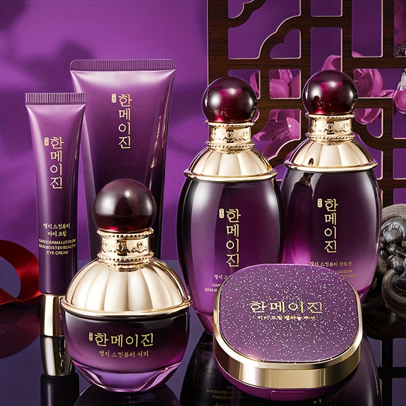 Korean Purple Ganoderma Facial Skincare Set 6pc