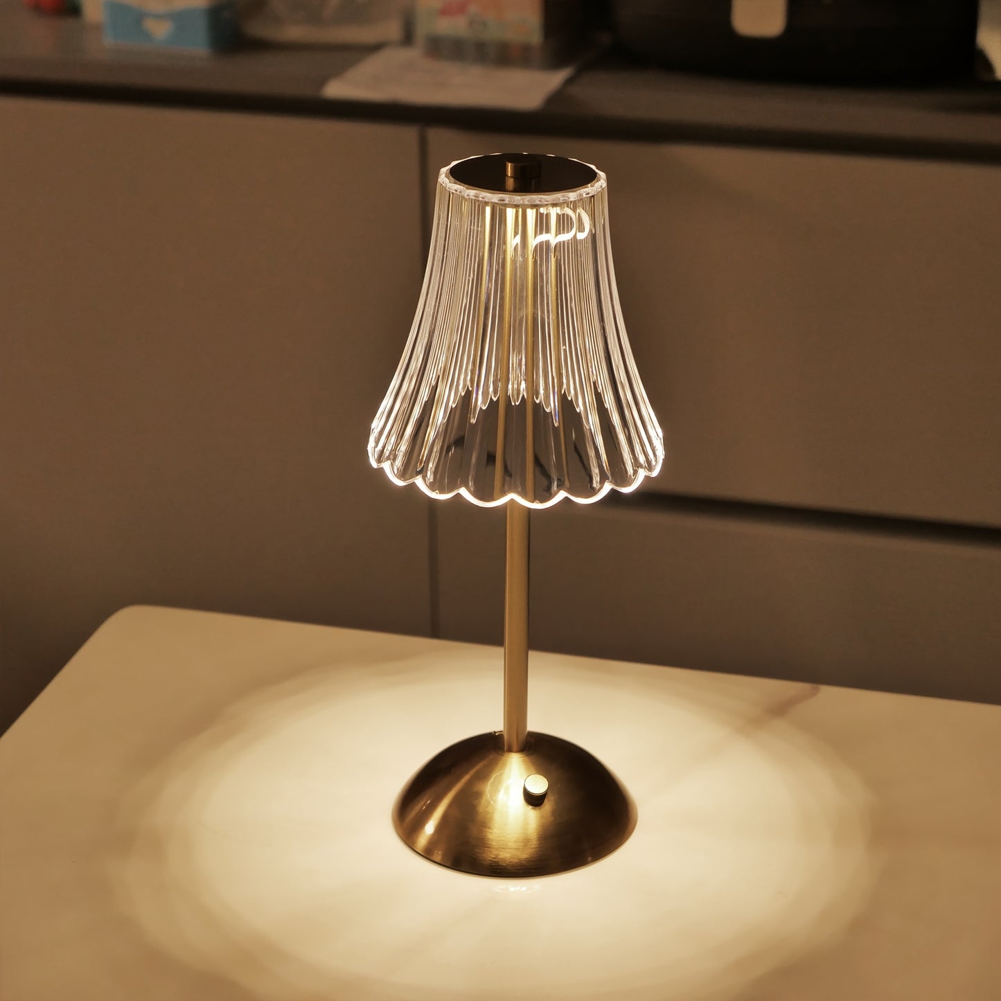 Tri-Tone Luxe Hotel Crystal Table Lamp