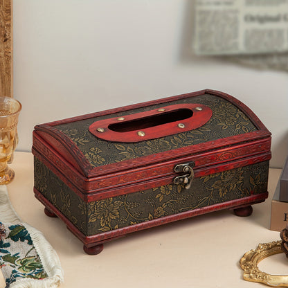 Arabic Solid Wood Tissue Box
