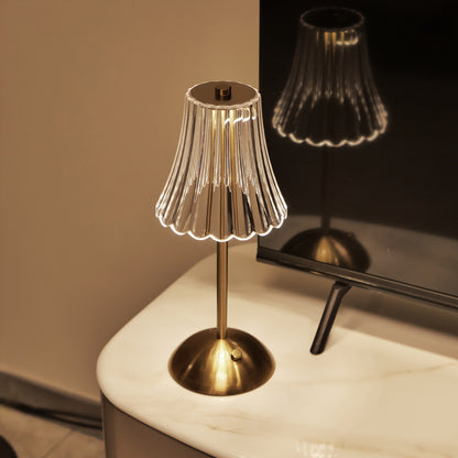 Tri-Tone Luxe Hotel Crystal Table Lamp