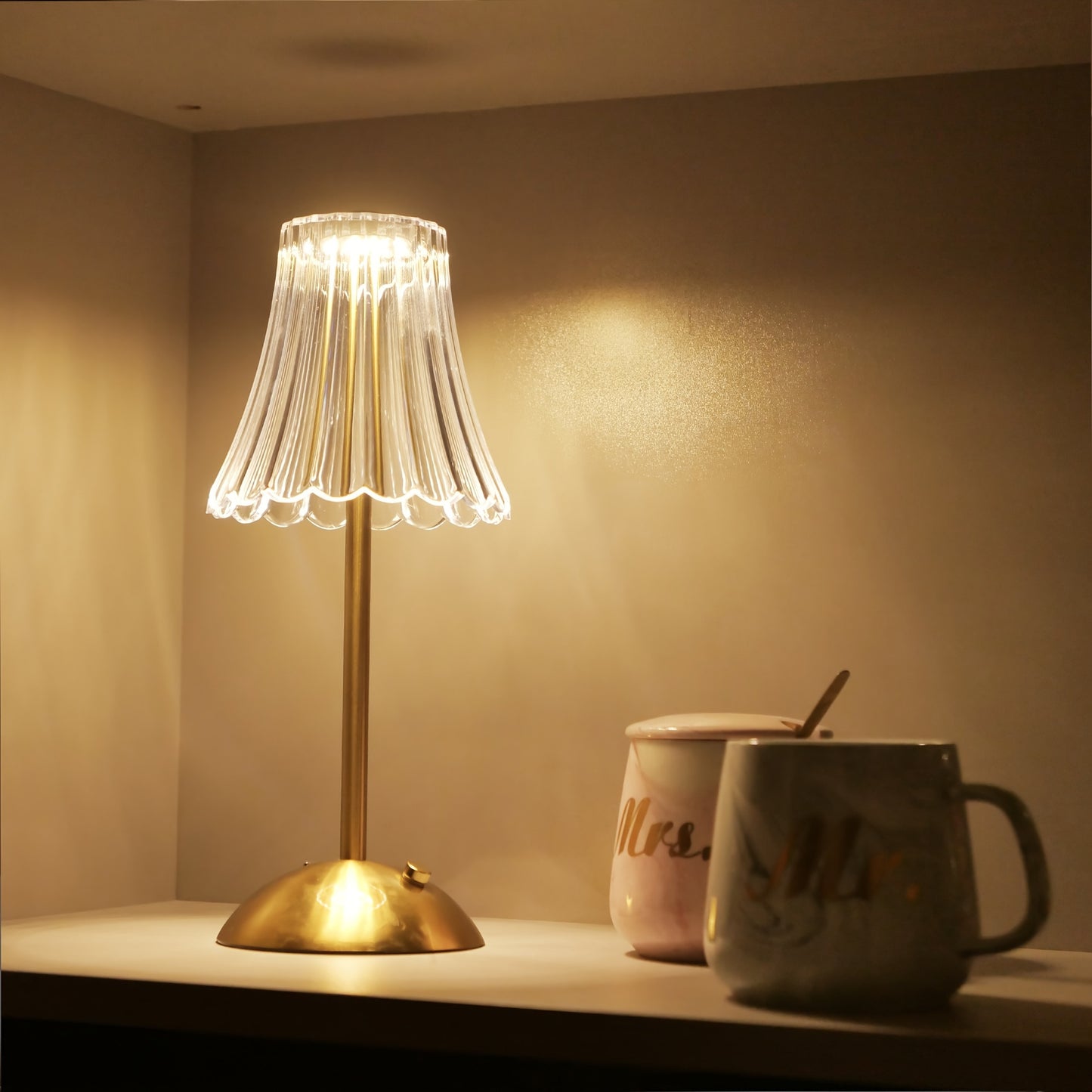 Tri-Tone Luxe Hotel Crystal Table Lamp